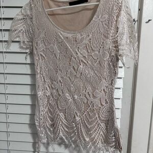 BKE Cream Lace Blouse